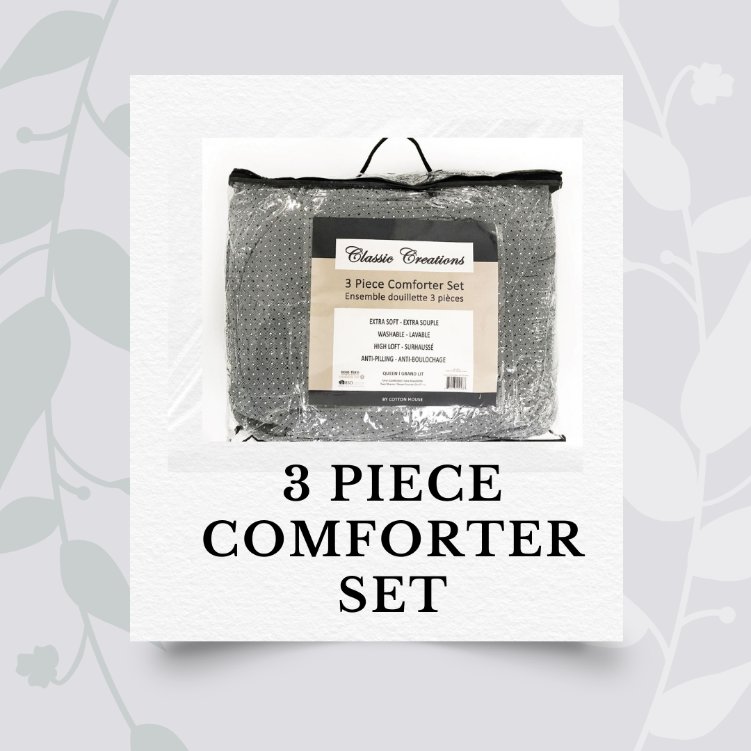 COMFORTER SET 3 PC PRINTED DOUBLE PRINTED