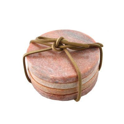 COASTERS PINK MARBLE S/4