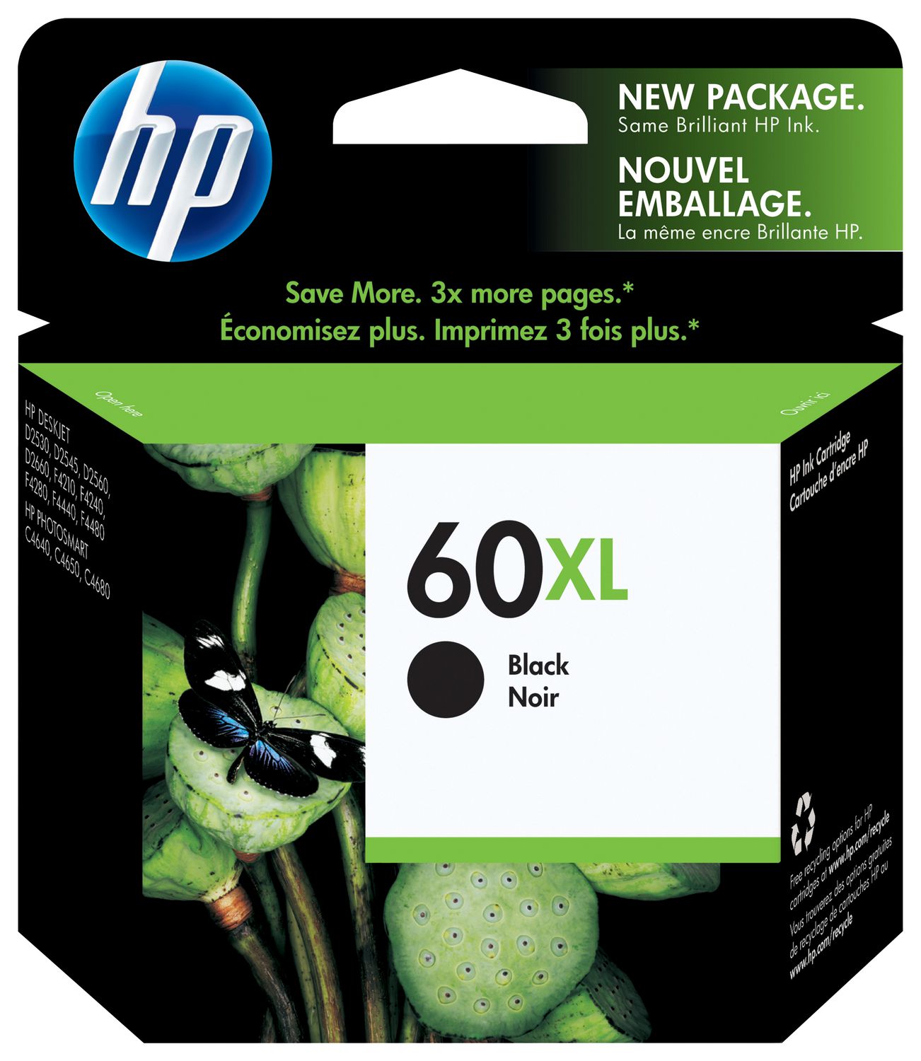 HP 60XL High Yield Black Original Ink Cartridge
