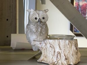 OWL CANDLE HOLDER