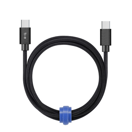 Braided Charge/Sync USB-C to USB-C Cable 10ft Black