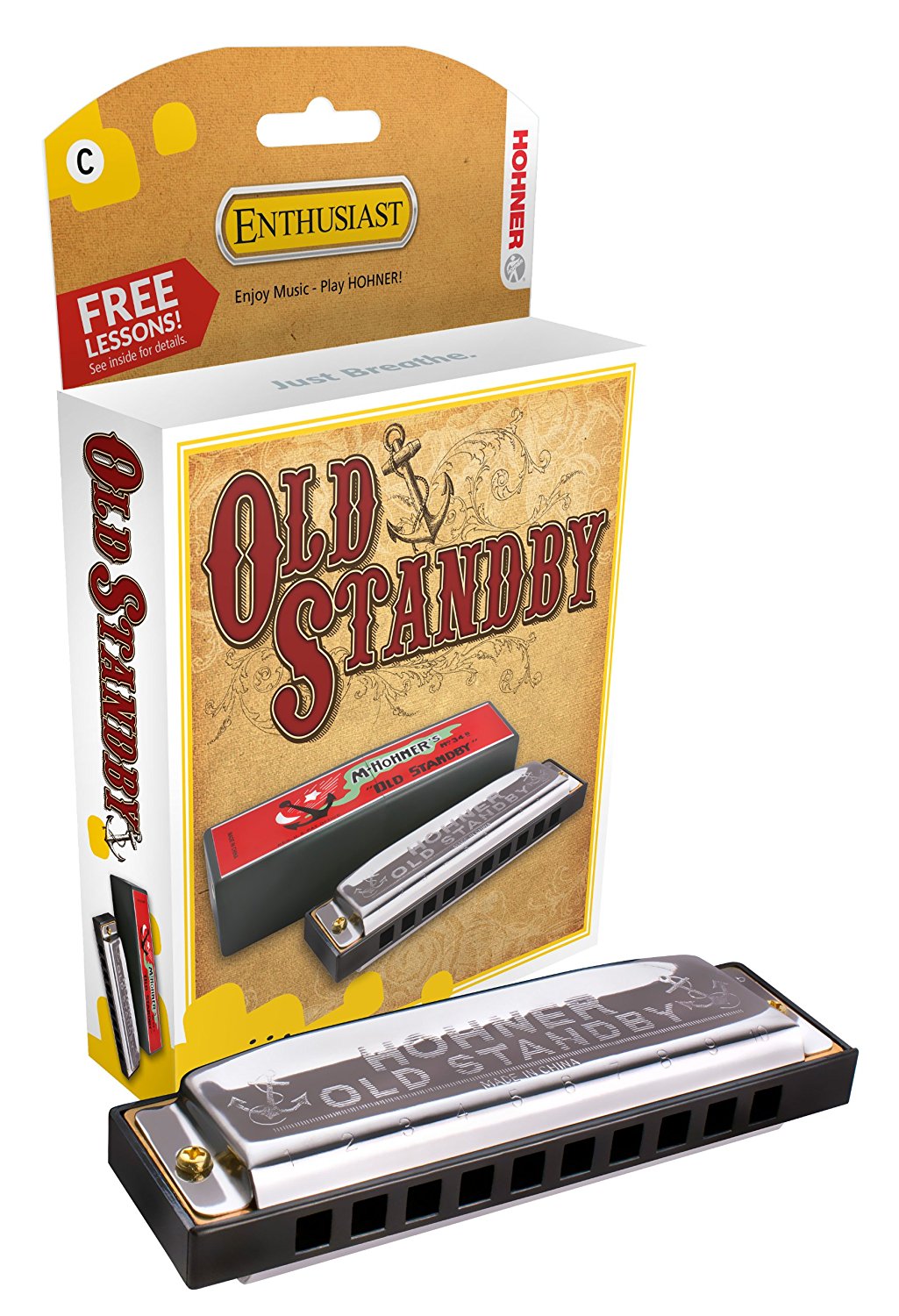 Hohner Harmonica - Old Standby - Key of D Major