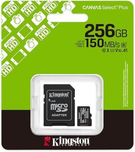 Kingston Canvas Select Plus MicroSDXC Card U1 V10 A1 256GB