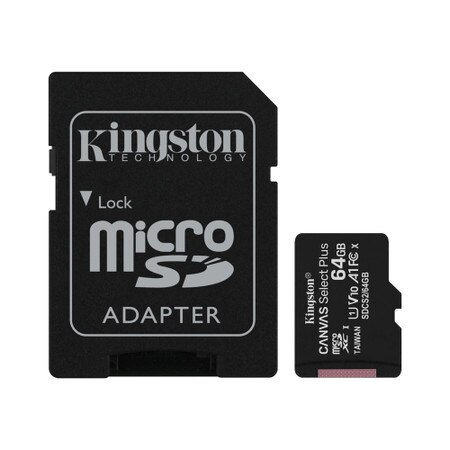 Kingston Canvas Select Plus MicroSDXC Card U1 V10 A1 64GB - 2 Pack