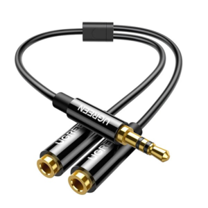 3.5mm Stereo Audio Splitter Cable - Black