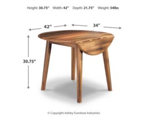 Round DRM Drop Leaf Table