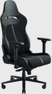 Razer Enki - Gaming Chair for All-Day Gaming Comfort - Black/Green (Razer Renewed)
