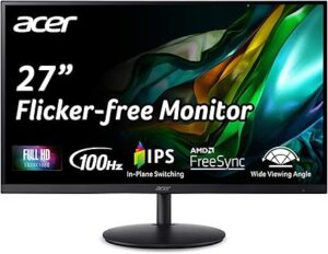 ACER SA272 G0BI; 27IN; 1920X1080@120HZ; 1300:1; 250NITS; 178 (H) 178 (V); 1XVGA + 1XHDMI