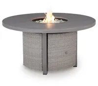 Half Moon Beach Round Fire Pit Table