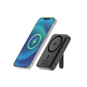 Qi2 SLIM Wireless Power Bank with Kickstand 10K Black