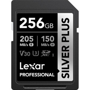 Lexar 256GB Professional SILVER PLUS USH-I SDXC Memory Card
