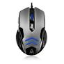 Adesso Gaming Mouse Wired X1 6 Button Illuminated Multi-Coloured lights up to 3200dpi Right Hand PC/Mac – Silver & Black